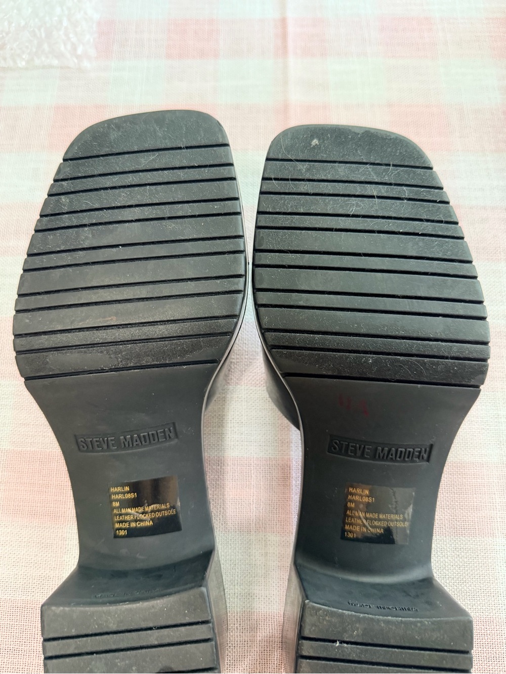 Steve Madden Harlin Black Block Heel Sandals Size 8 - Picture 5 of 9